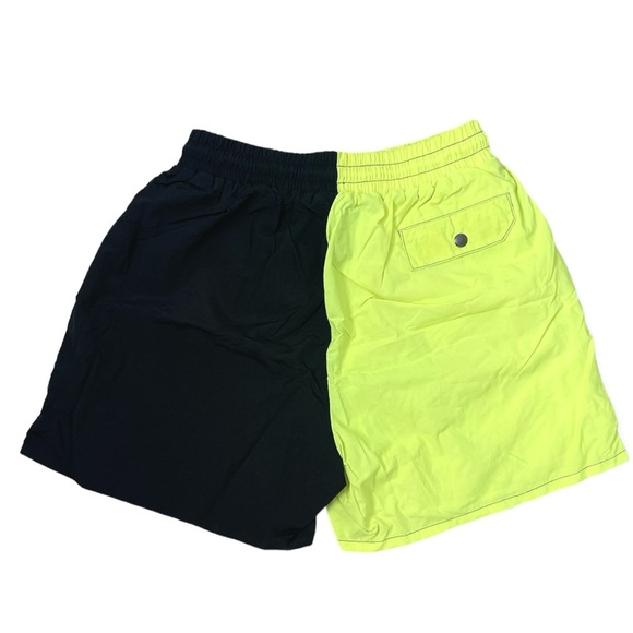 Most Hated Los Angeles Nick Young Neon Yellow & Black Color Block Shorts Large - Picture 3 of 4